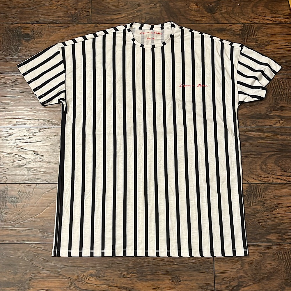Men’s Striped White Tee